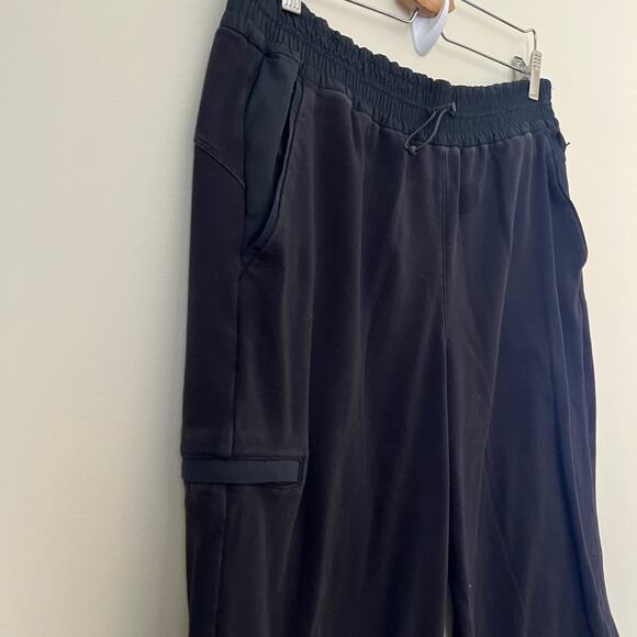 Athleta Womens Drawstring High Waisted Wide Leg Sport Pants Fleece Lined Size XL - Picture 3 of 12